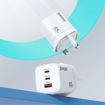 Picture of BWOO UK PLUG 3IN1 65W FAST CHARGING TYPE C AND TYPE A